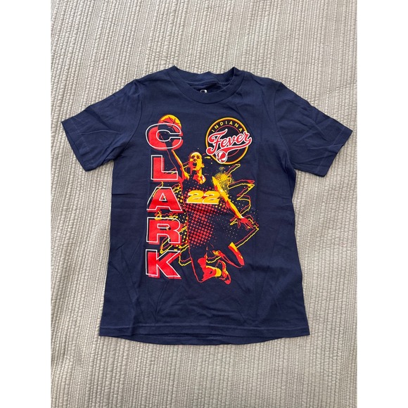 Other - Indiana Fever Clark #22 WNBA Basketball Graphic T-Shirt Kids Size S 8